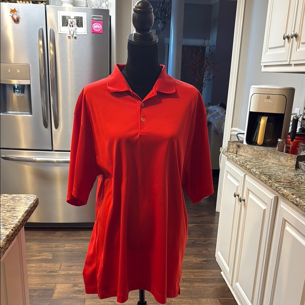 Nike Mens Golf Dri-Fit  Polo XL Red